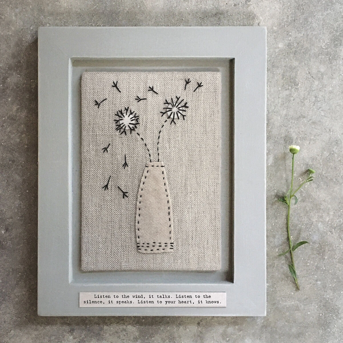 East Of India Embroidered ‘Listen To The Wind’ Frame 5 East Of India Embroidered ‘Listen To The Wind’ Frame - Image 3