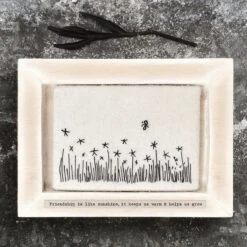 East Of India ‘Friendship Like Sunshine’ Black Thread Picture -Home Furnishings Store eoi 5056 east of india friendship like sunshine black thread picture 2