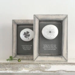 East Of India ‘Shamrock’ Pebble Picture -Home Furnishings Store eoi 5125 east of india pebble picture shamrock 3