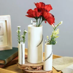 East Of India Set Of 3 House Vases