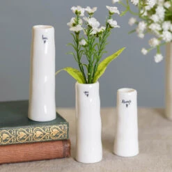 East Of India ‘Love You Always’ Trio Of Bud Vases