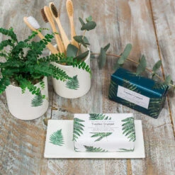 Toasted Crumpet ‘Fern’ Rectangular Soap Dish -Home Furnishings Store fsd15 toasted crumpet fern rectangular soap dish 3