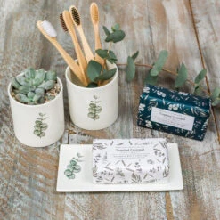 Toasted Crumpet ‘Eucalyptus’ Rectangular Soap Dish -Home Furnishings Store fsd28 toasted crumpet eucalyptus rectangular soap dish 3