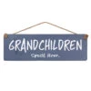 The Giggle Gift Co ‘Grandchildren’ Wooden Sign -Home Furnishings Store giggle gift co mp032 grandchildren spoilt here wooden sign