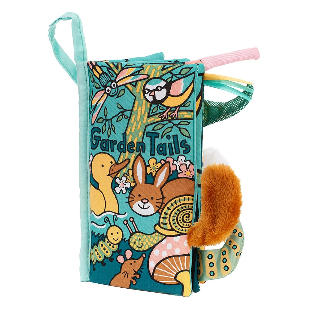 Jellycat Garden Tails Soft Fabric Book 3 Jellycat Garden Tails Soft Fabric Book