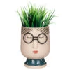 Shudehill Mildred Teal Medium Ceramic Face Planter 1 Shudehill Mildred Teal Medium Ceramic Face Planter -Home Furnishings Store joe davies 320372 mildred teal medium ceramic face planter 1