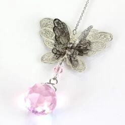Equilibrium 3D Pink Butterfly Suncatcher