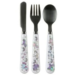 Leonardo's Little Stars Unicorns Cutlery Set -Home Furnishings Store leonardos little stars lp42496 unicorns cutlery set 1