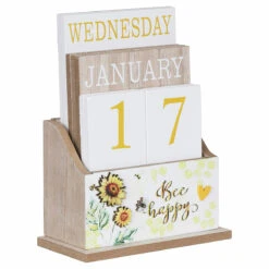 Bee Happy Wooden Perpetual Calendar -Home Furnishings Store lesser pavey lp49804 bee happy wooden perpetual calendar 3