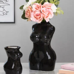 Desire Black Body Torso Vase