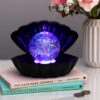 Black Glitter Pearl Seashell Colour Changing Mood Light 2 Black Glitter Pearl Seashell Colour Changing Mood Light -Home Furnishings Store lesser and pavey lp49422 black seashell light 4