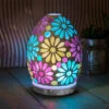 Desire Blue Flower Mosaic Egg Colour Changing Aroma Humidifier -Home Furnishings Store lesser and pavey lp47497 desire blue flower humidifier lifestyle 1