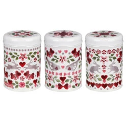 Emma Bridgewater Lovebirds Set Of Three Round Caddies