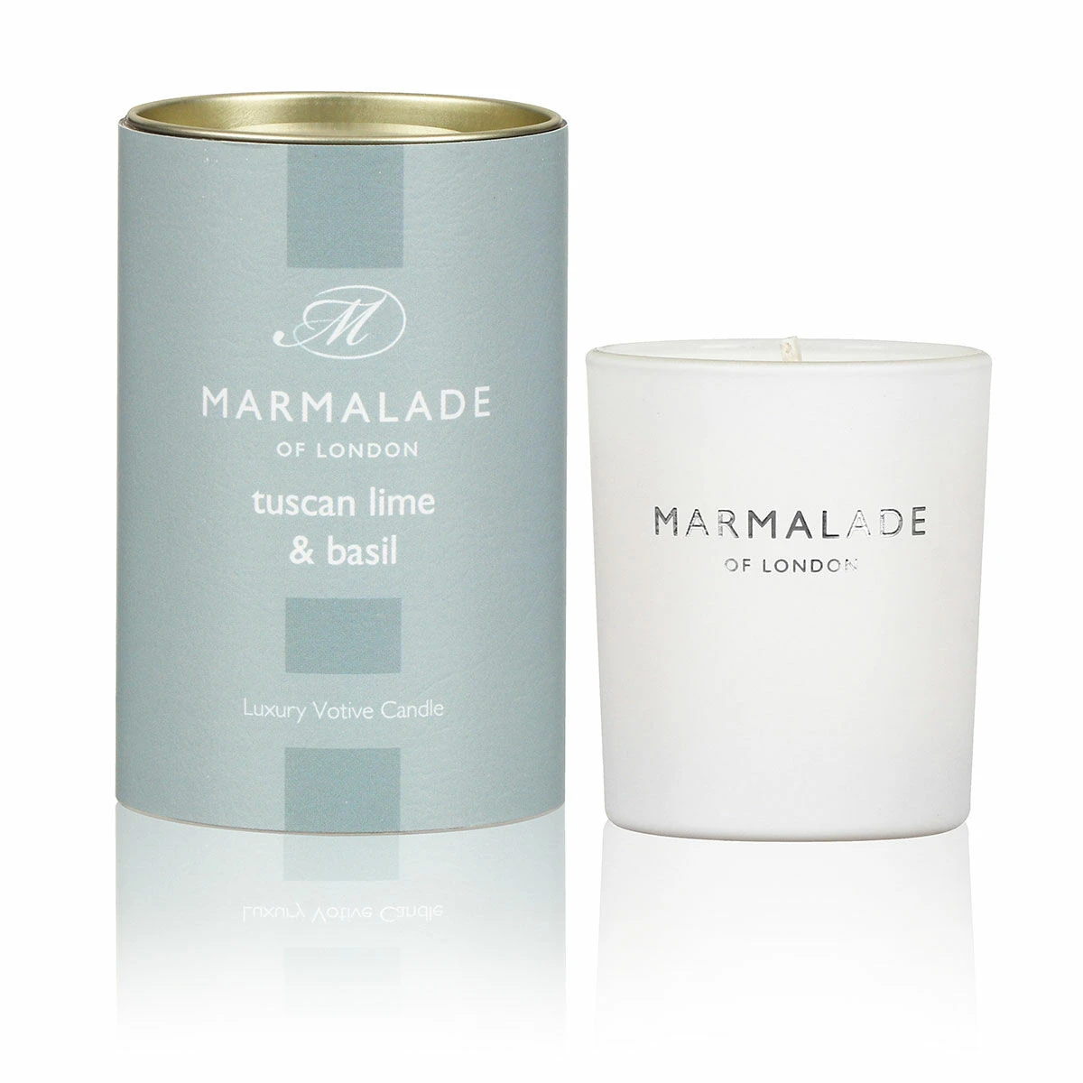 Marmalade Of London Tuscan Lime & Basil 70g Votive Glass Soy Candle 3 Marmalade Of London Tuscan Lime & Basil 70g Votive Glass Soy Candle