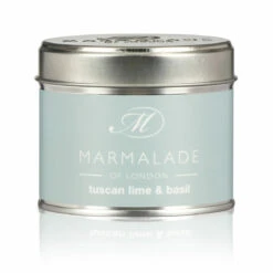 Marmalade Of London Tuscan Lime & Basil 210g Tin Soy Candle