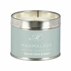 Marmalade Of London Tuscan Lime & Basil 210g Tin Soy Candle -Home Furnishings Store marmalade of london 11081 tuscan lime basil 210g tin soy candle 2
