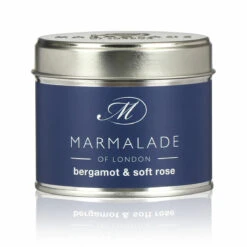 Marmalade Of London Bergamot & Soft Rose 210g Tin Soy Candle