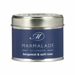 Marmalade Of London Bergamot & Soft Rose 210g Tin Soy Candle -Home Furnishings Store marmalade of london 11630 bergamot soft rose 210g tin soy candle 4