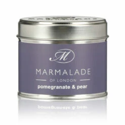 Marmalade Of London Pomegranate & Pear 210g Tin Soy Candle