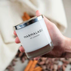 Marmalade Of London Cashmere & Cocoa 230g Luxury Glass Soy Candle -Home Furnishings Store marmalade of london 12125 cashmere cocoa 230g luxury glass candle lifestyle 2 1