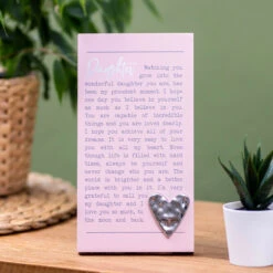 Widdop & Co Moments Standing Plaque – Daughter