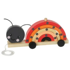 Orange Tree Toys Spring Garden Ladybird Stacking Pull Along Toy