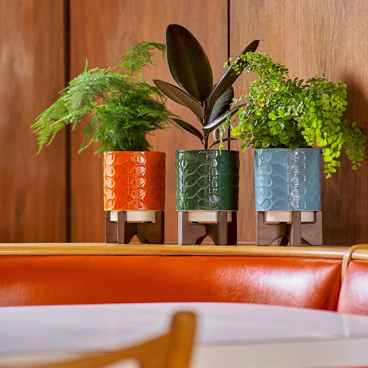 Orla Kiely Sixties Stem Jade Ceramic Plant Pot 5 Orla Kiely Sixties Stem Jade Ceramic Plant Pot - Image 3