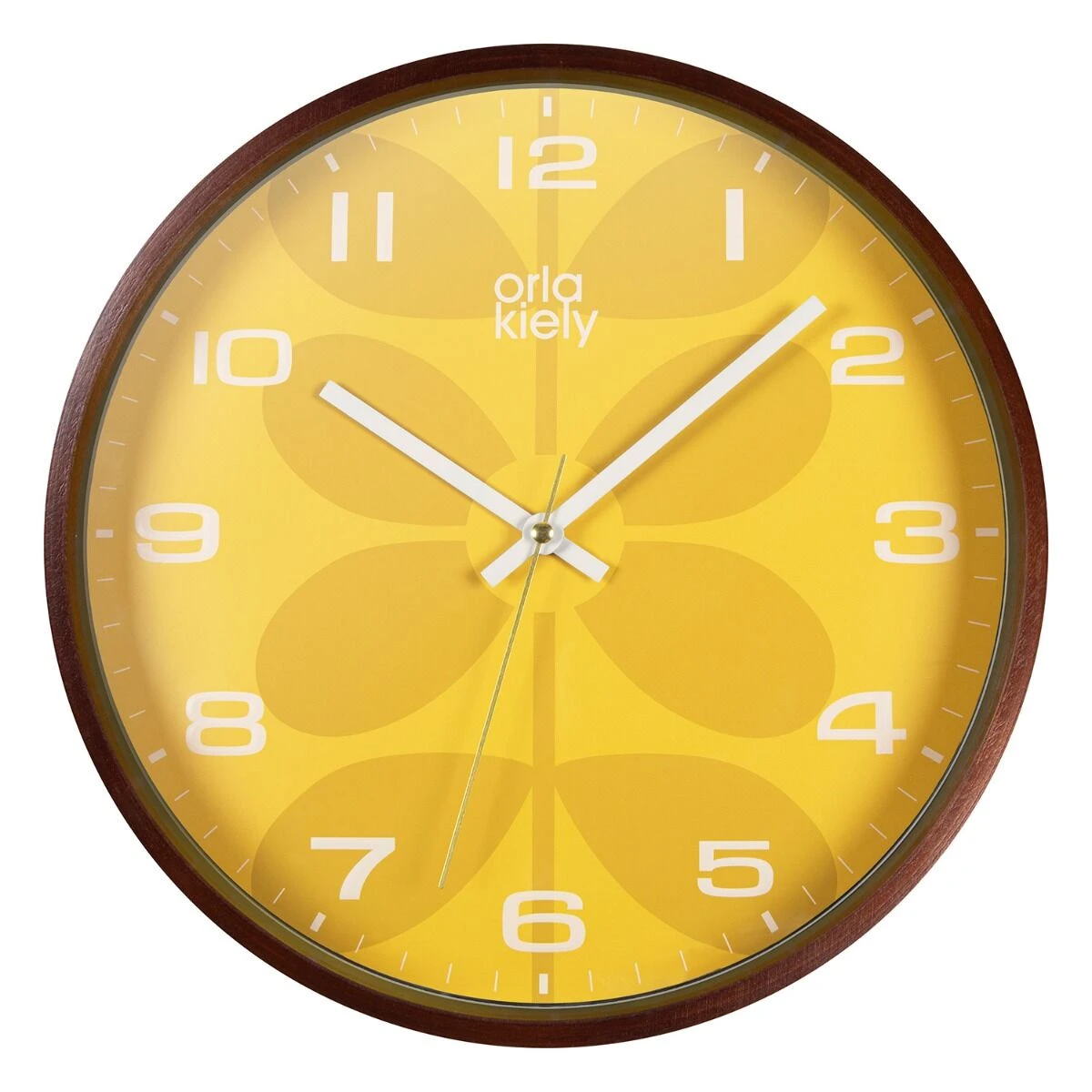 Orla Kiely Mustard Wall Clock 3 Orla Kiely Mustard Wall Clock