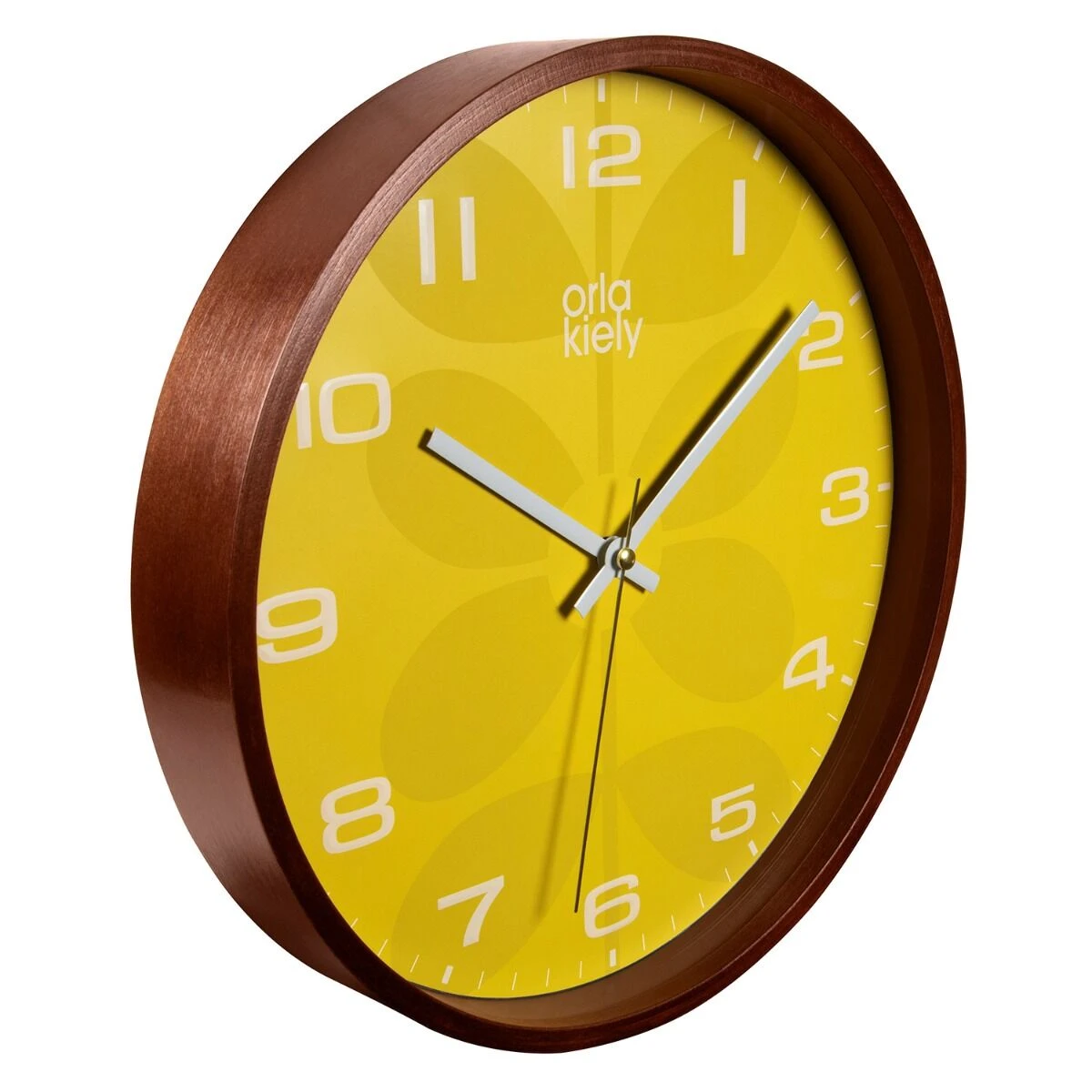Orla Kiely Mustard Wall Clock 4 Orla Kiely Mustard Wall Clock - Image 2