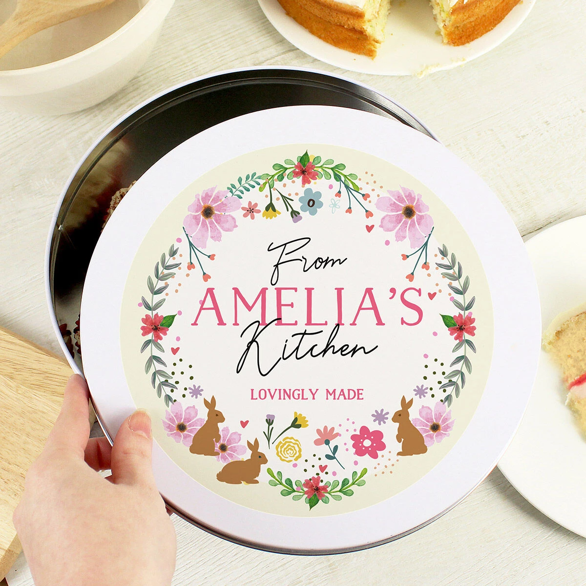 Personalised Springtime Cake Tin 6 Personalised Springtime Cake Tin - Image 4