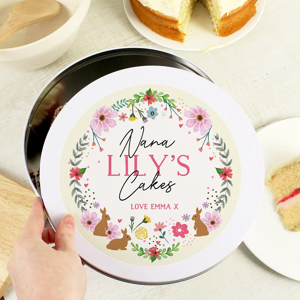 Personalised Springtime Cake Tin 4 Personalised Springtime Cake Tin - Image 2