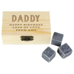 Drink Cooling Stones In Personalised Presentation Box -Home Furnishings Store p0111d14 personalised free text cooling stones 2