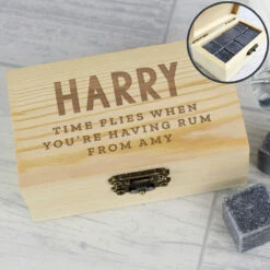 Drink Cooling Stones In Personalised Presentation Box -Home Furnishings Store p0111d14 personalised free text cooling stones 3
