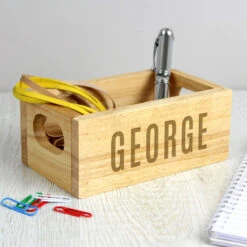 Personalised Name Mini Wooden Crate -Home Furnishings Store p0111d21 personalised name only mini wooden crate 3