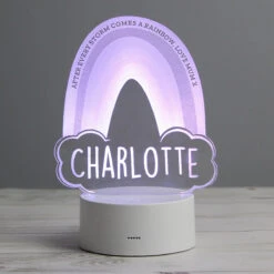 Personalised Rainbow LED Colour Changing Night Light -Home Furnishings Store p0113a03 personalised rainbow led colour changing night light 6