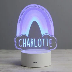 Personalised Rainbow LED Colour Changing Night Light -Home Furnishings Store p0113a03 personalised rainbow led colour changing night light 8