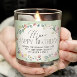 Personalised Springtime Jar Candle