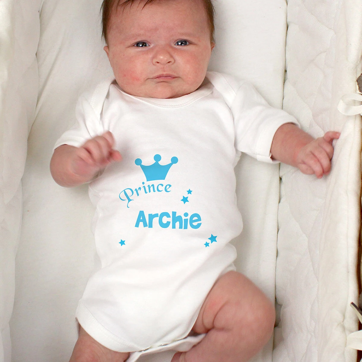 Personalised Prince Baby Vest 3 Personalised Prince Baby Vest