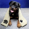 Personalised Paw Print Brown Microfiber Pet Towel 1 Personalised Paw Print Brown Microfiber Pet Towel -Home Furnishings Store p0710k26 7 1