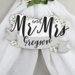 Personalised ‘Mr & Mrs’ Wooden Hanging Decoration 9 Personalised ‘Mr & Mrs’ Wooden Hanging Decoration -Home Furnishings Store p071195 personalised mr and mrs wooden hanging decoration 4
