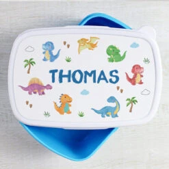 Personalised Dinosaur ‘Name Only’ Blue Lunch Box -Home Furnishings Store p0813b70 6