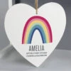 Personalised Rainbow Large Wooden Heart Decoration 2 Personalised Rainbow Large Wooden Heart Decoration -Home Furnishings Store p1011e26 3