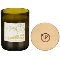 Paddywax Eco 226g Verbena And Lemongrass Green Recycled Glass Soy Candle -Home Furnishings Store paddywax eg06eu eco verbema lemongrass recycled glass candle 03