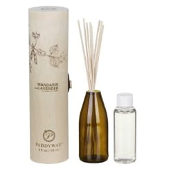 Paddywax Eco Mandarin And Lavender Green Reed Diffuser 11 Paddywax Eco Mandarin And Lavender Green Reed Diffuser -Home Furnishings Store paddywax egfd02eu eco mandarin lavender green recycled glass reed diffuser 04