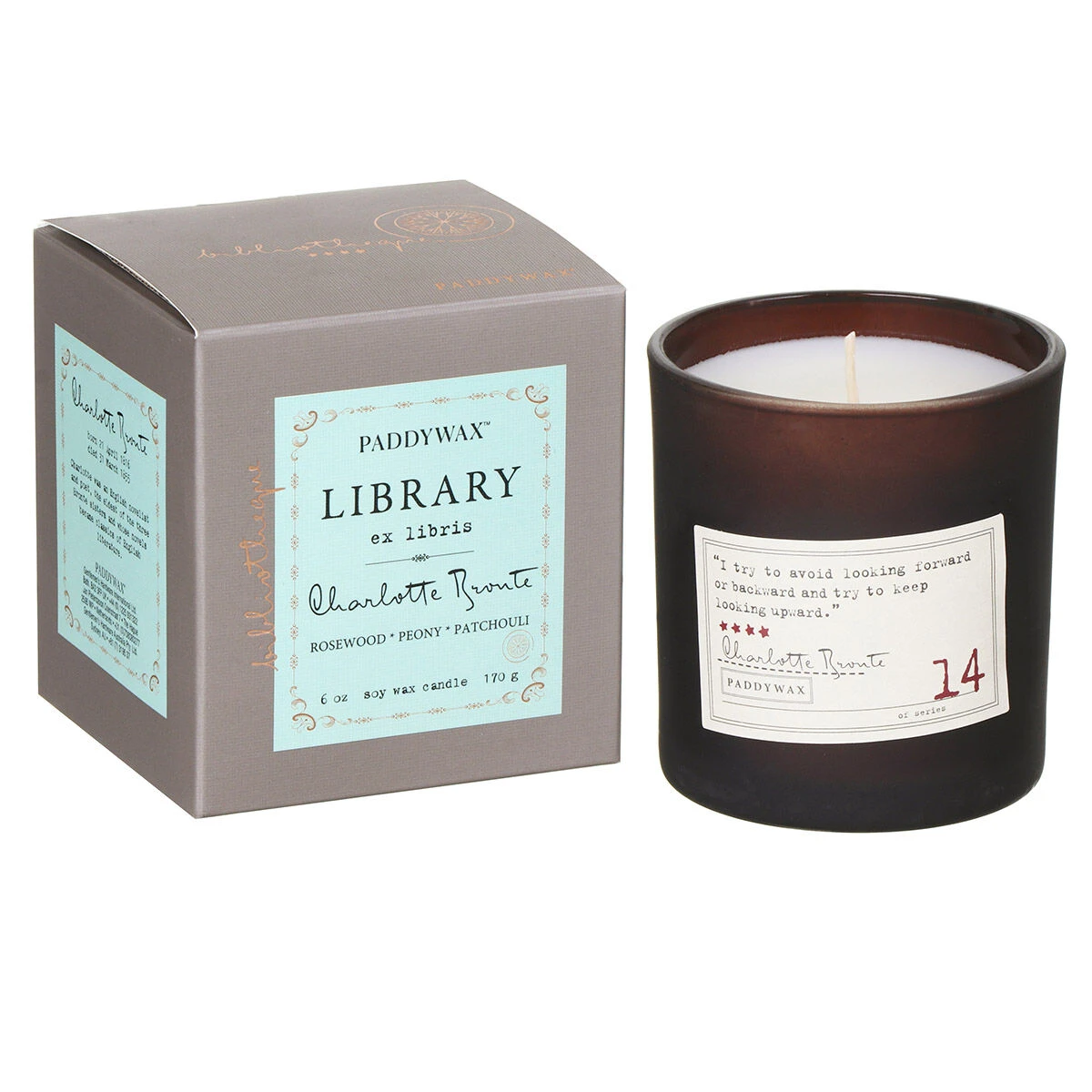 Paddywax Library 170g Charlotte Bronte Boxed Soy Candle 3 Paddywax Library 170g Charlotte Bronte Boxed Soy Candle