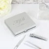 ﻿Personalised Initials Manicure Set -Home Furnishings Store personalised memento company p0104h76 silver manicure set 1