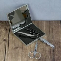 ﻿Personalised Initials Manicure Set -Home Furnishings Store personalised memento company p0104h76 silver manicure set 6