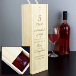 Personalised Anniversary Bottle Presentation Box 11 Personalised Anniversary Bottle Presentation Box -Home Furnishings Store personalised memento company p0111c26 anniversary bottle presentation box 5