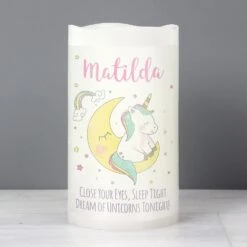 Personalised Baby Unicorn LED Candle -Home Furnishings Store personalised memento company p0409d47 personalised baby unicorn led candle 6