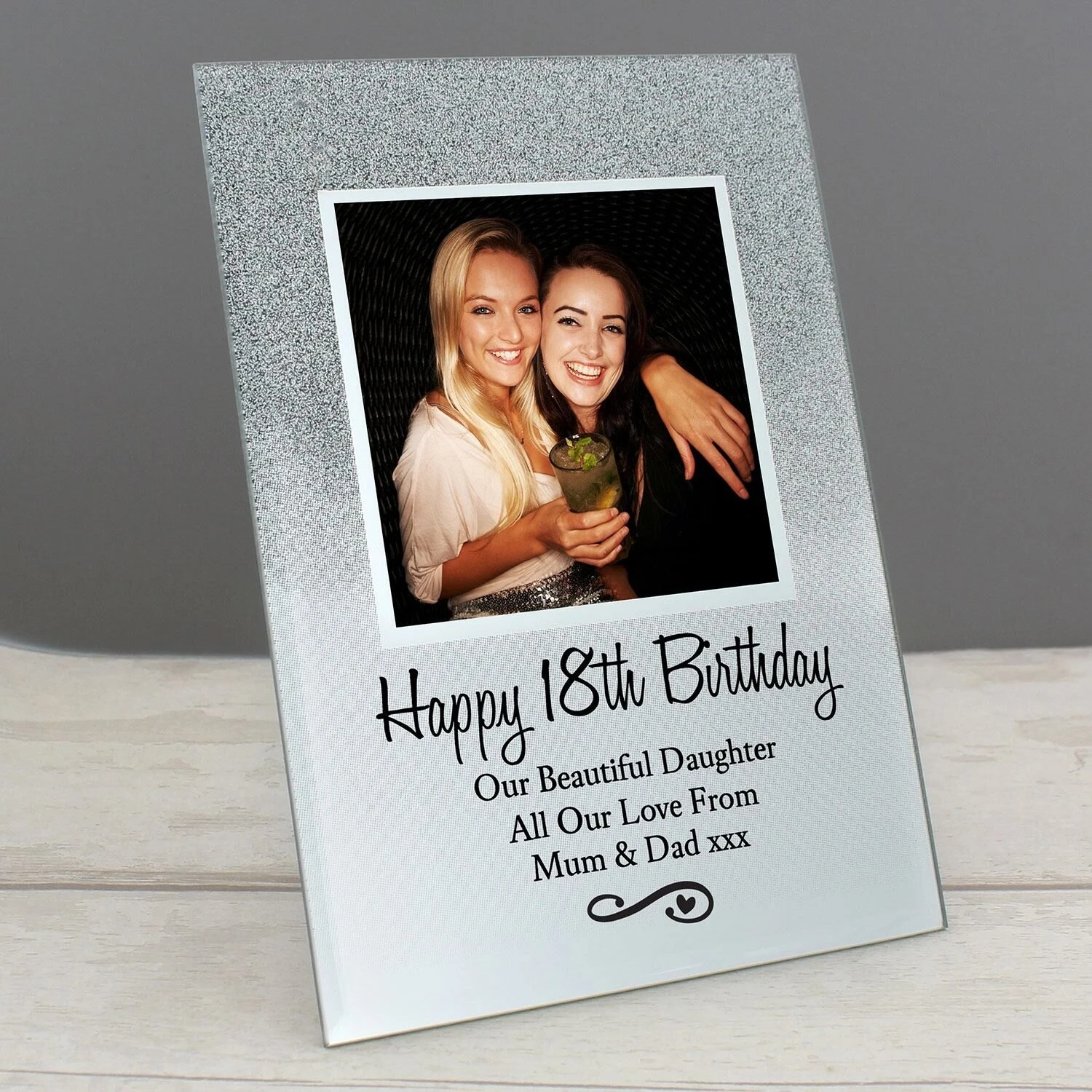 Personalised Heart And Swirl 4x4 Glitter Photo Frame 7 Personalised Heart And Swirl 4x4 Glitter Photo Frame - Image 5